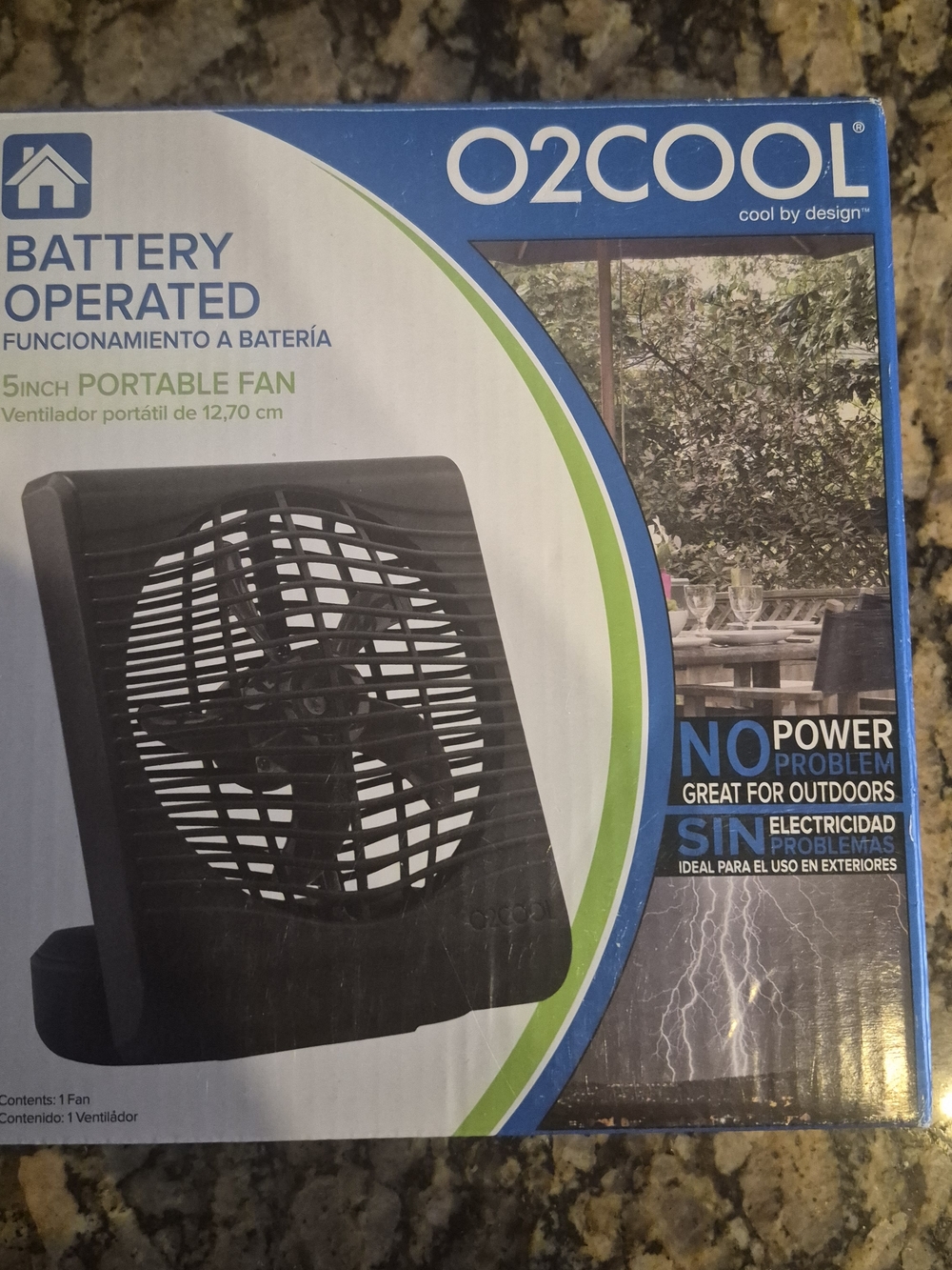 Black Battery Operated Portable Fan - 5 Inch